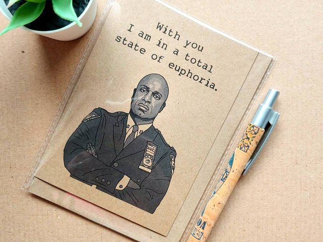 Funny Brooklyn 99 Valentines Card - Captain Holt