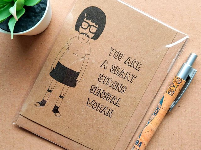 Funny Bobs Burgers Birthday Card - Tina Belcher quote
