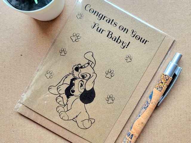 Congratulations on your fur baby card - New Dog card