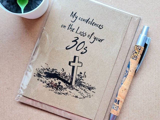 Funny 40th Birthday Card - Funeral for your 30s