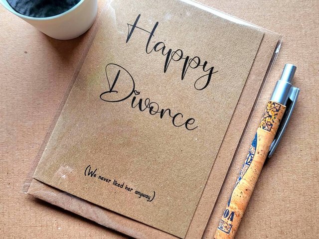 Congratulations on your divorce card - Divorced card for him