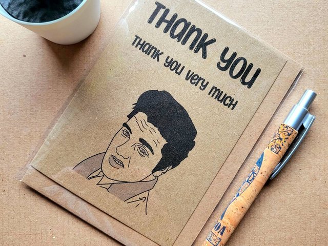 Funny Elvis Presley card - Thank you very much