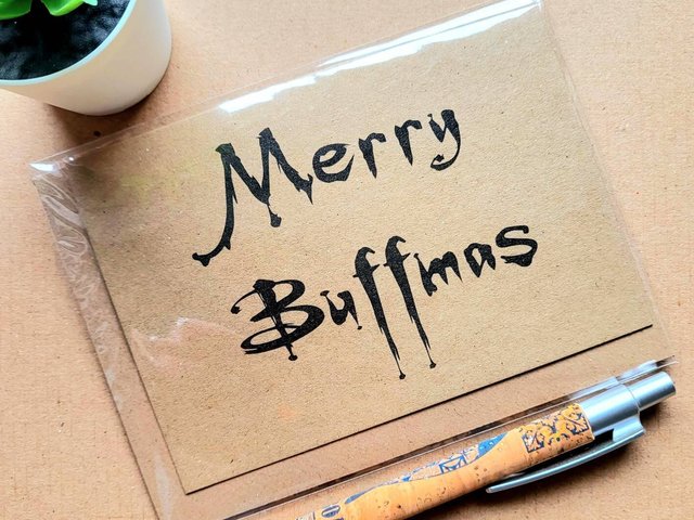 Funny Buffy Christmas card
