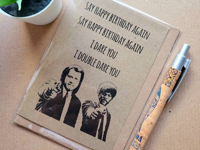 Funny Pulp Fiction Birthday Card