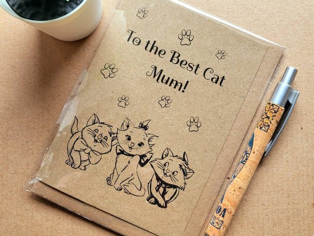 Best Cat Mum Mothers day card