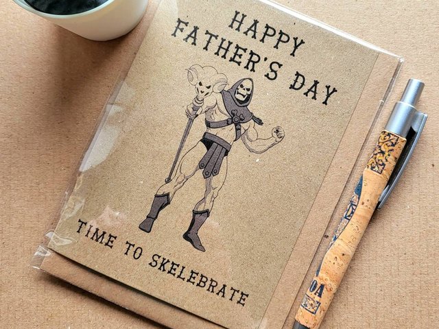 Funny Skeletor Fathers Day Card - he man fathers day card