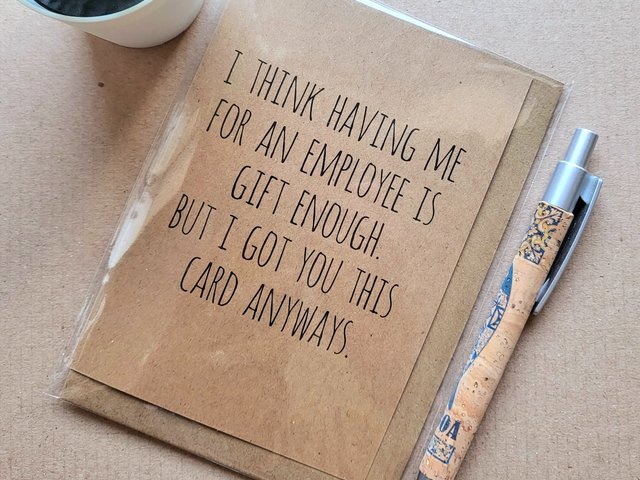 Funny Boss Birthday Card - To manager from Employee