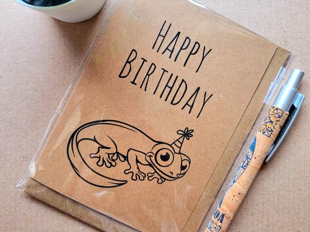 Cute Gecko Birthday card