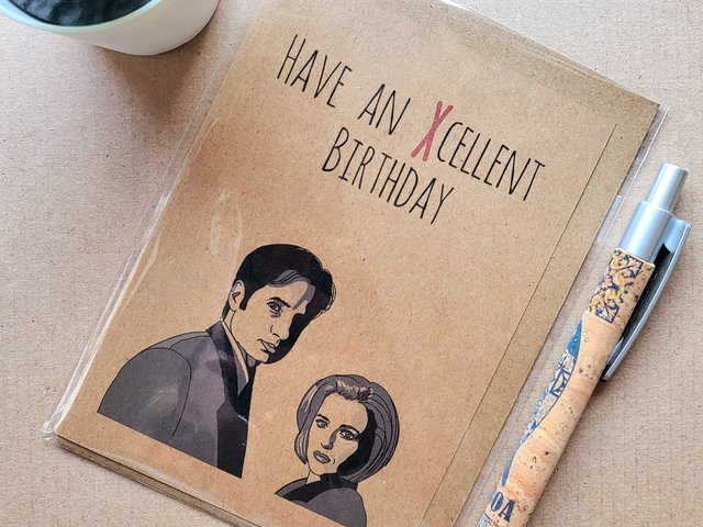 Funny X Files Birthday card