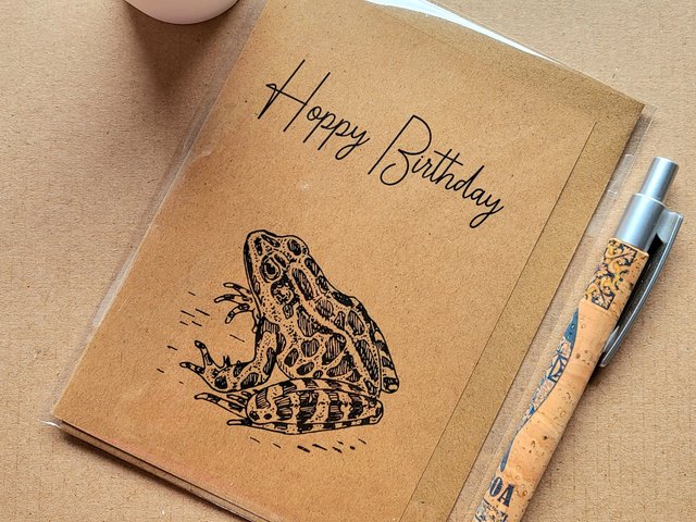 Funny Adult Frog Birthday card