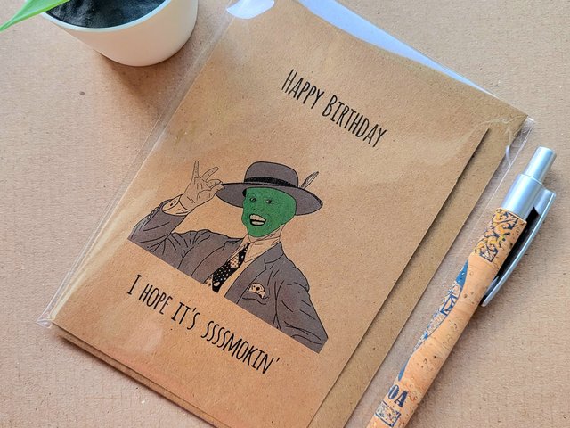 Funny The Mask Birthday Card