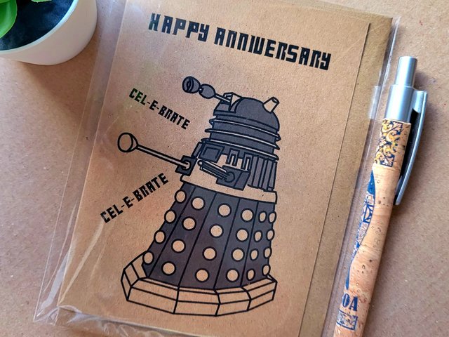 Funny Doctor who Anniversary Card - Dr who dalek