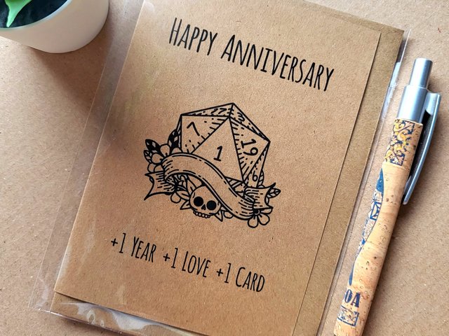 Funny DnD Anniversary Card - Dungeons and Dragons