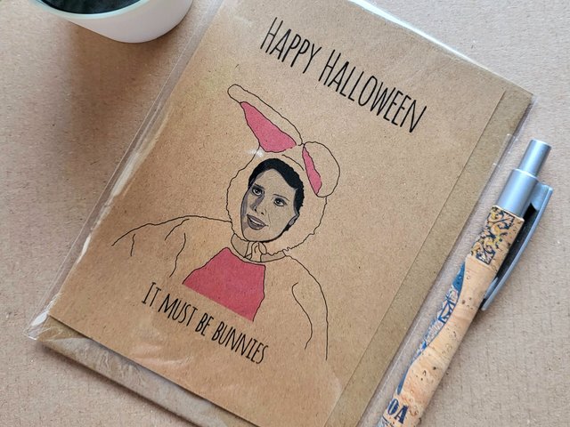 Funny Buffy Halloween Card - Anya Bunny Costume