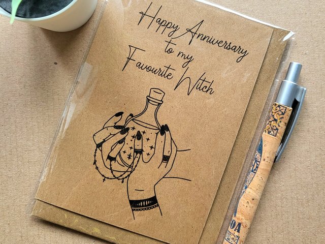 Favourite Witch Anniversary Card