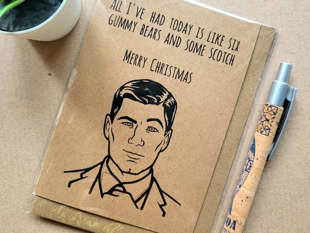 Funny Archer Christmas Card