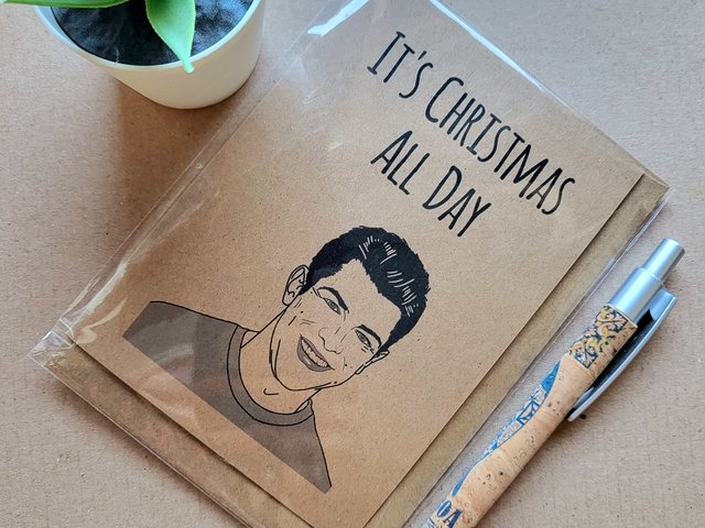 Funny New girl Christmas card - Schmidt All Day